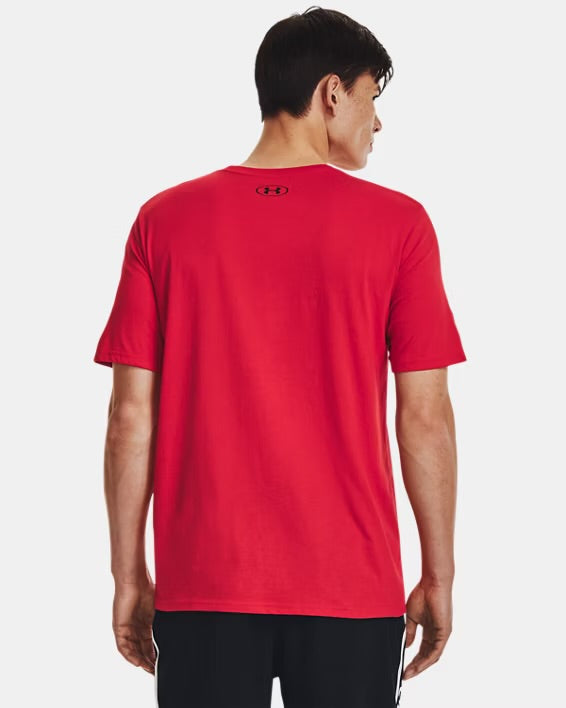 UA Left Chest Logo met korte mouwen - Red / Black