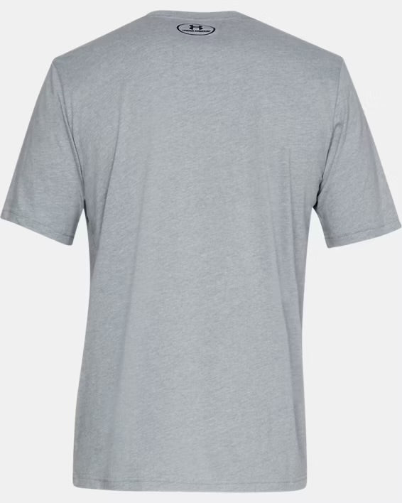 UA Left Chest Logo met korte mouwen - Steel Light Heather / Black