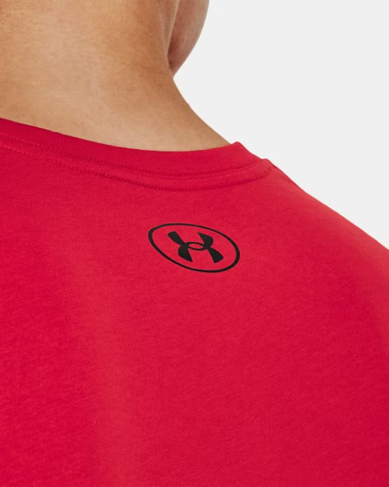 UA Left Chest Logo met korte mouwen - Red / Black