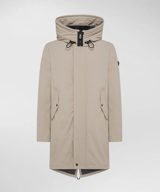 SMOOTH, TRIPLE-LAYER PARKA - Sesame