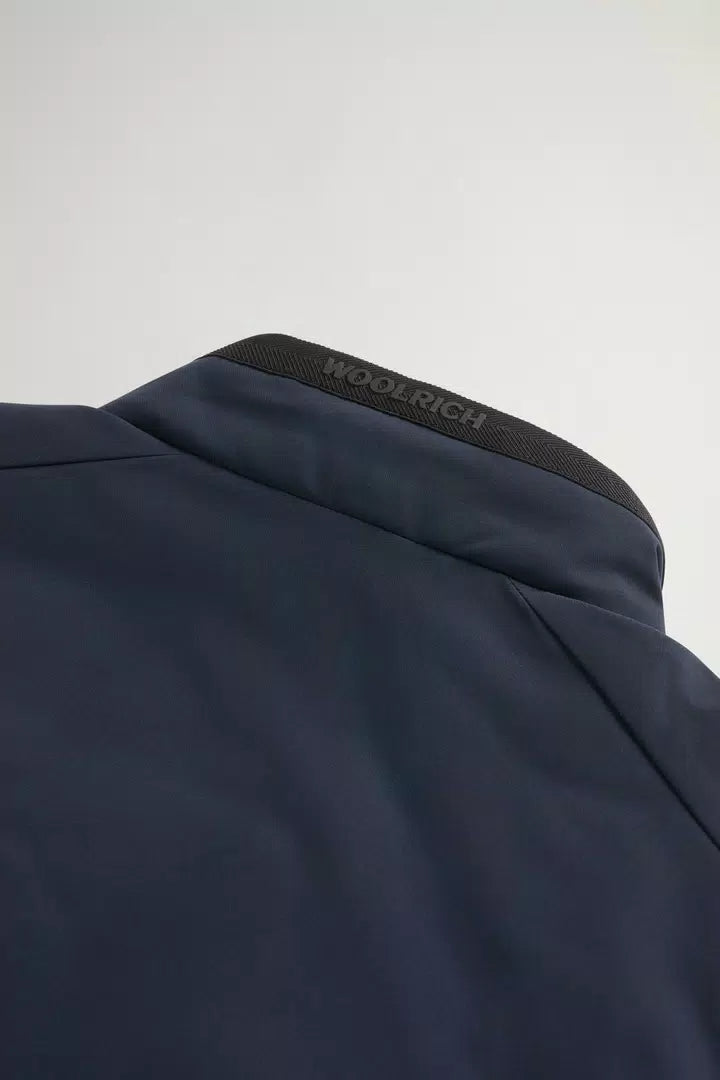 Gewatteerd Zeilvest in Tweelaagse Stof - Melton Blue