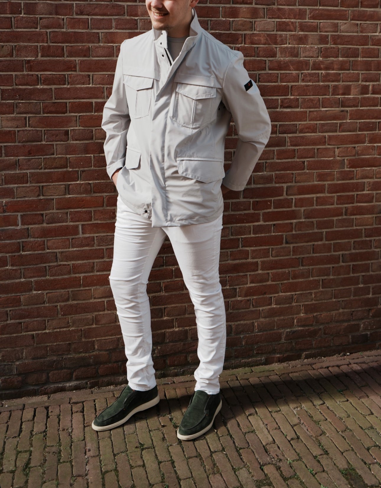 Waterafstotend field jacket lichtgrijs - METAL MDN 07 - Maat M