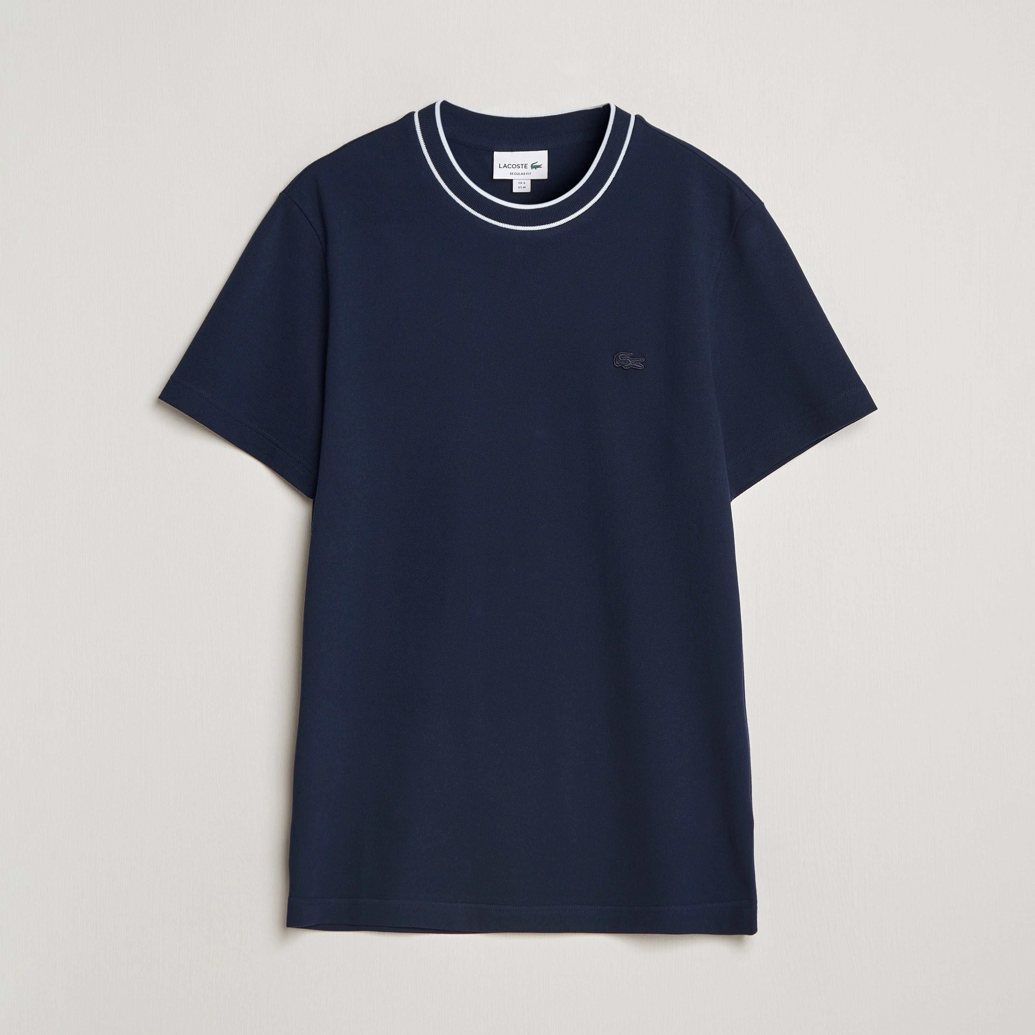Rib t-shirt Navy - Maat S t/m XL