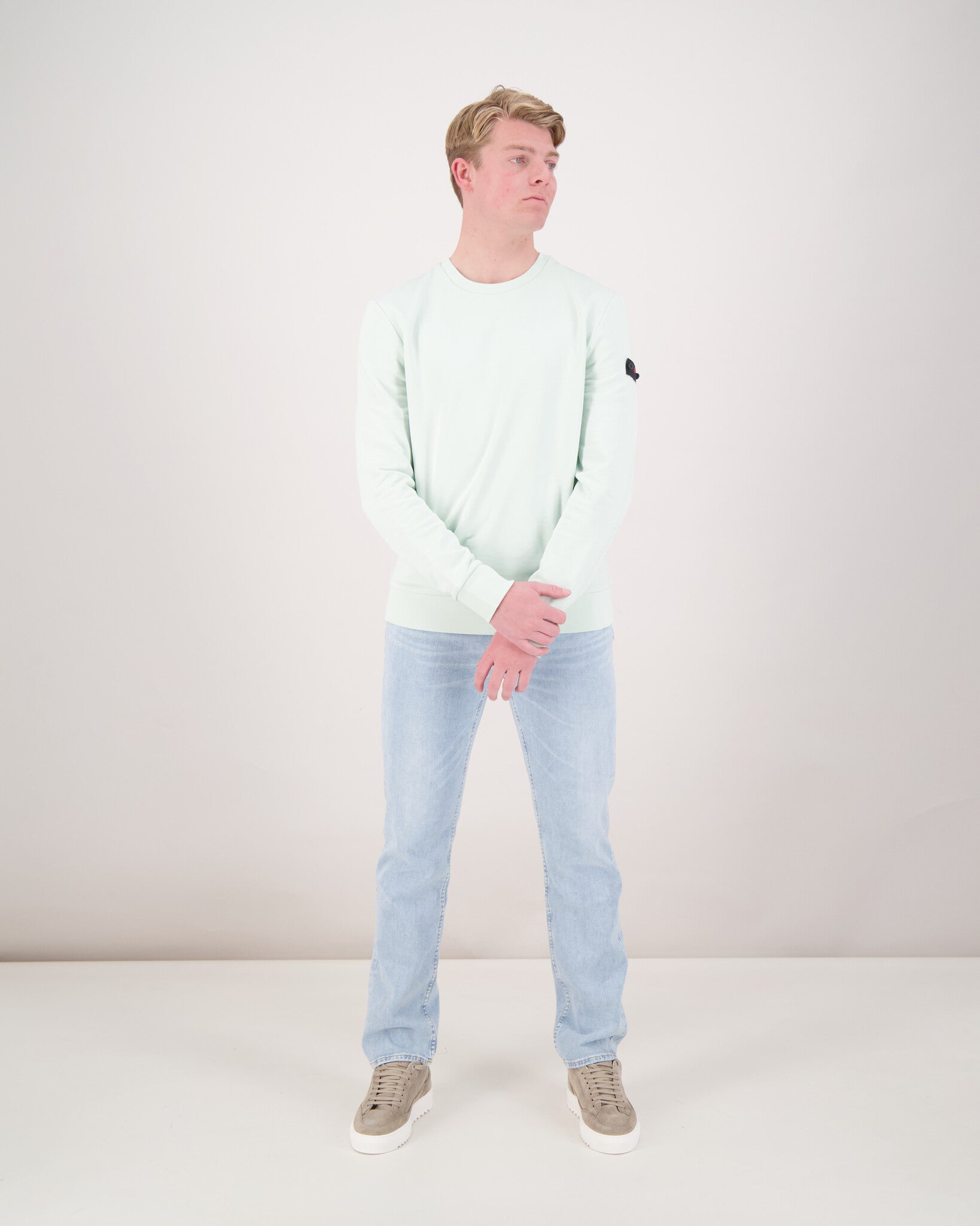 SAIDOR B PE 01
100% COTTON CREWNECK SWEATSHIRT - lichtgroen - Maat XL & XXL