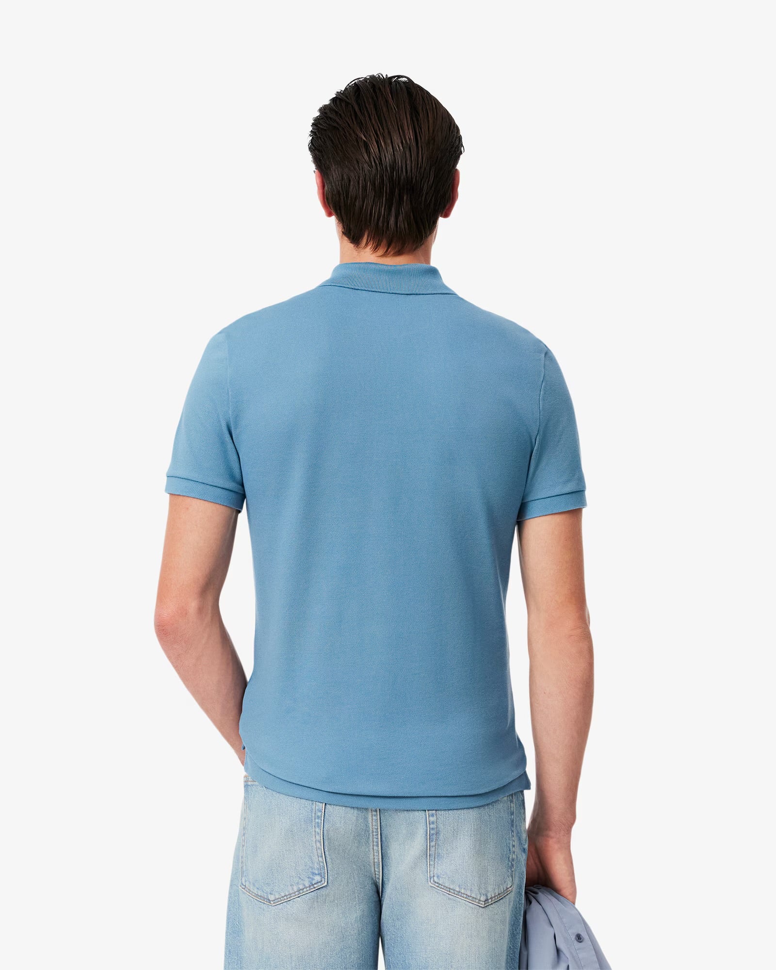 Slim Fit Piqué Polohemd - Blauw