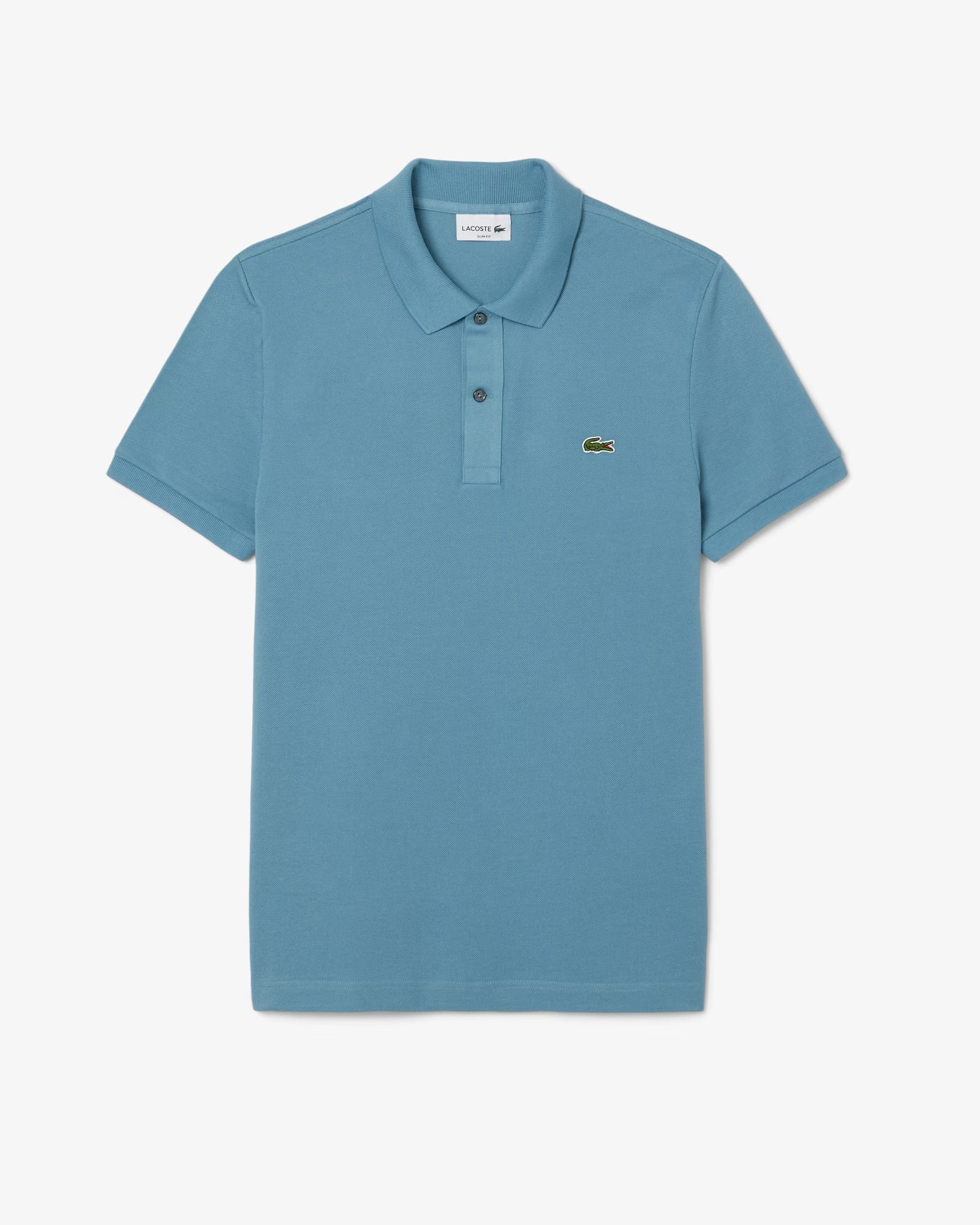 Slim Fit Piqué Polohemd - Blauw