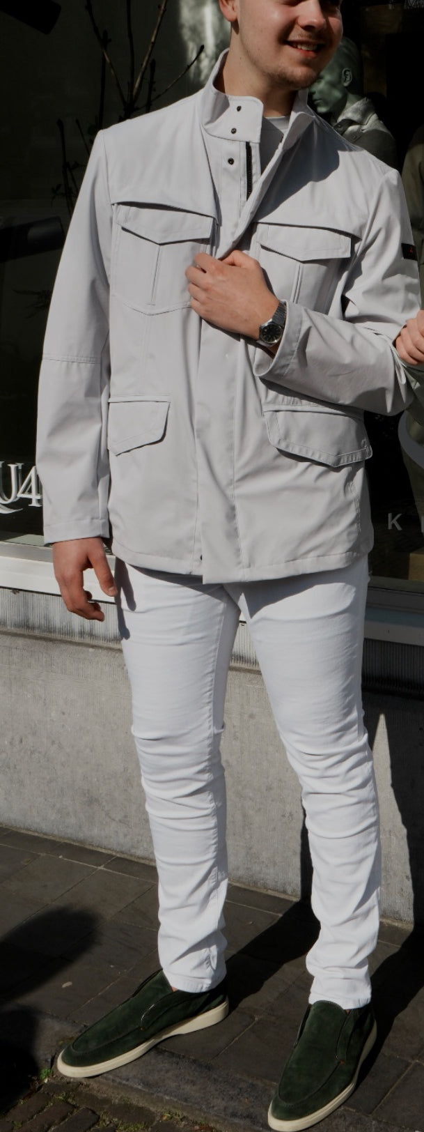 Waterafstotend field jacket lichtgrijs - METAL MDN 07 - Maat M