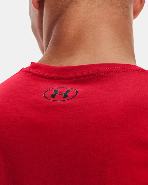 UA Left Chest Logo met korte mouwen - Red / Black
