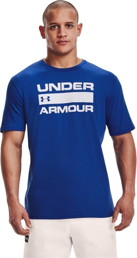 T-SHIRT UNDER ARMOUR TEAM ISSUE WORDMARK TEE - Navy